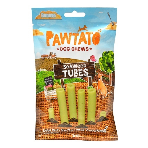 odmena pre psy benevo pawtato tubes seaweed 90g - Oblečenie pre psov - Psishop.sk