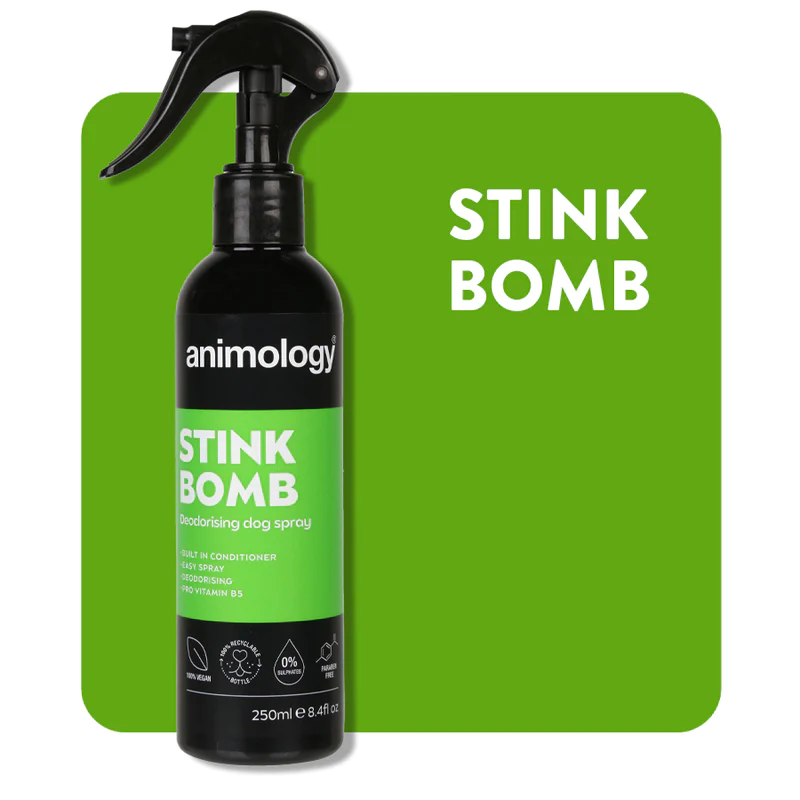 stink bomb deodorising dog spray 250ml - Oblečenie pre psov - Psishop.sk