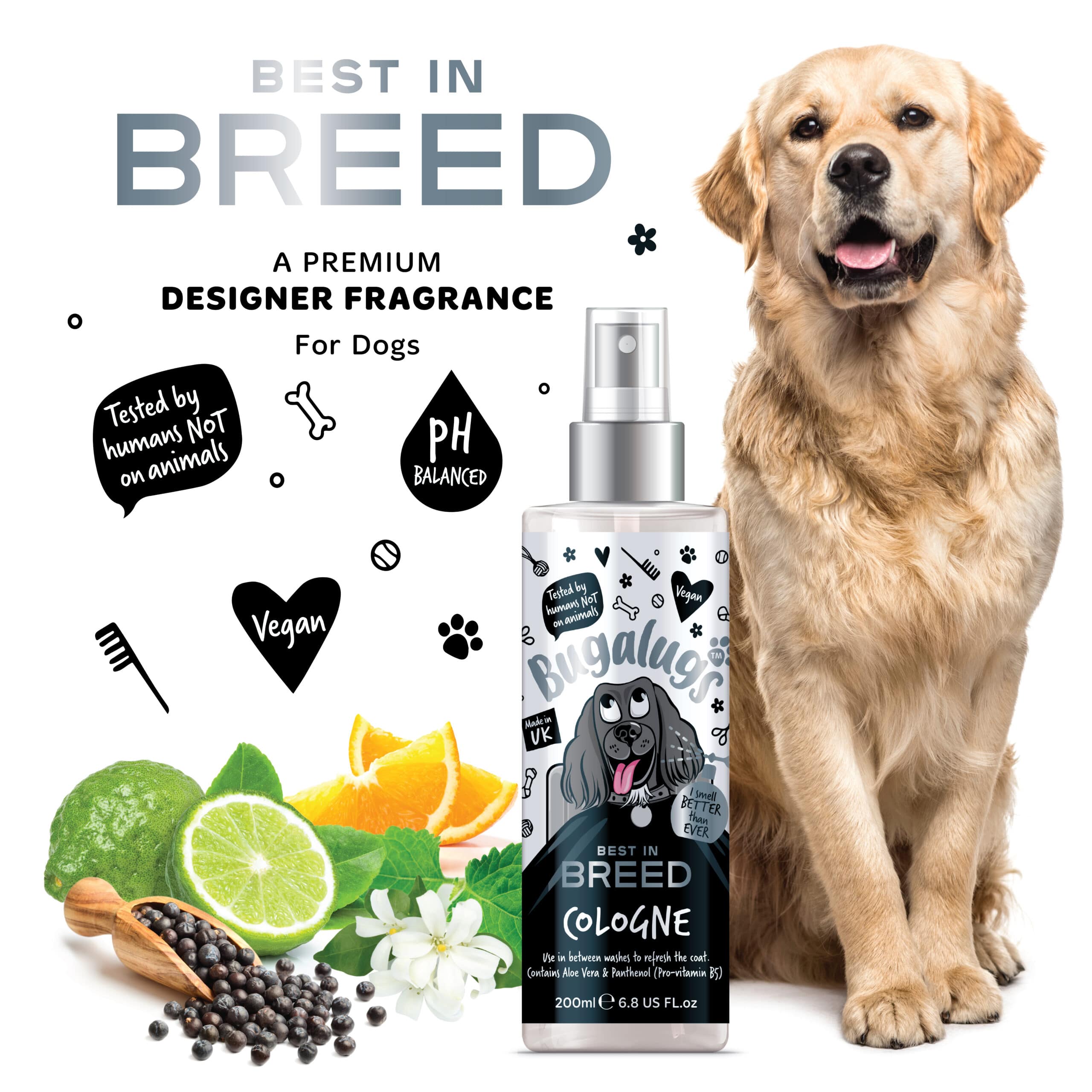 Bugalugs Parfum pre psov – BEST IN BREED 200 ml - Best in Breed Cologne 200ml 1 BCBSBREED200 1 scaled Bugalugs Parfum pre psov – BEST IN BREED 200 ml – Obrázok 4