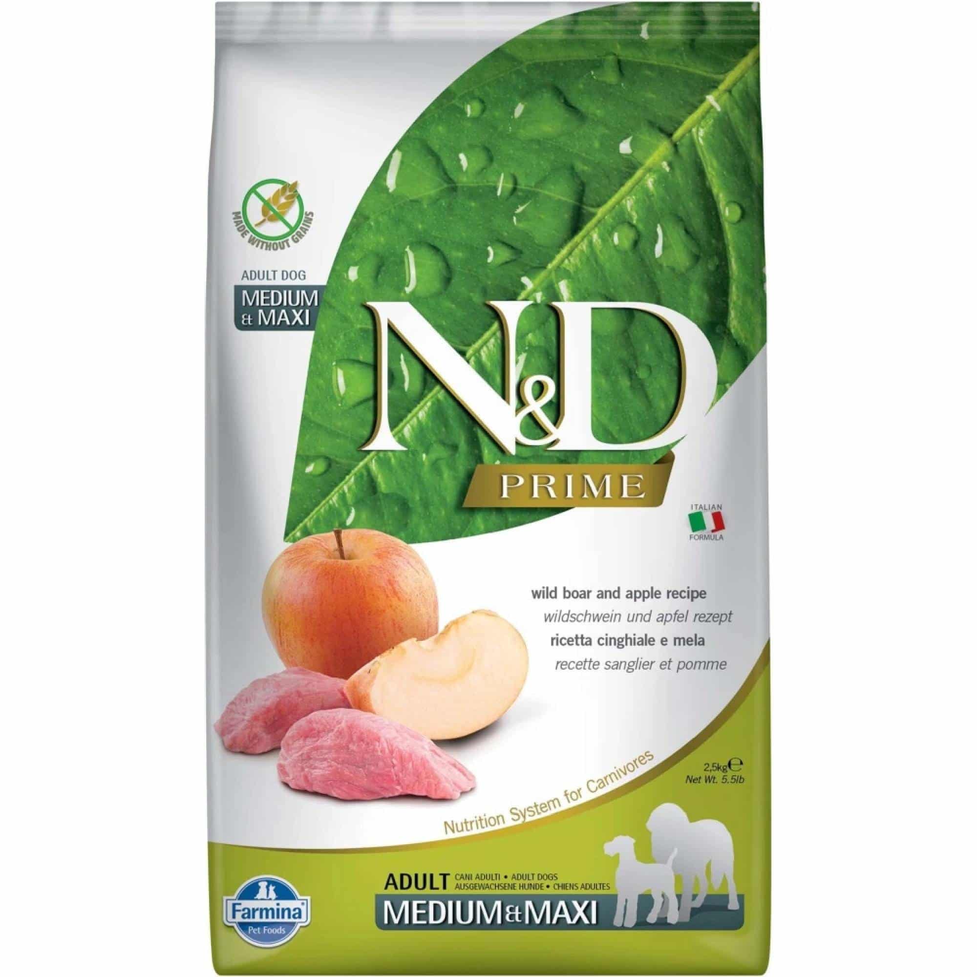 N&D Prime Wild Boar & Apple Medium Adult 2.5 kg